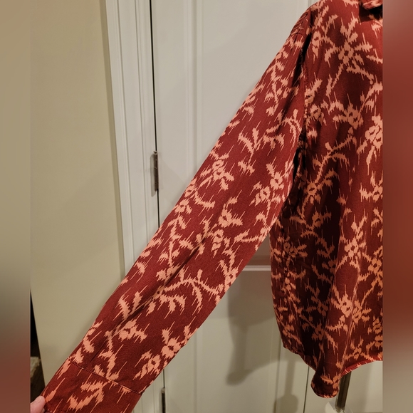 Knox Rose Women's Plus Size Button-Down Shirt Light Red - XXL - Picture 6 of 7